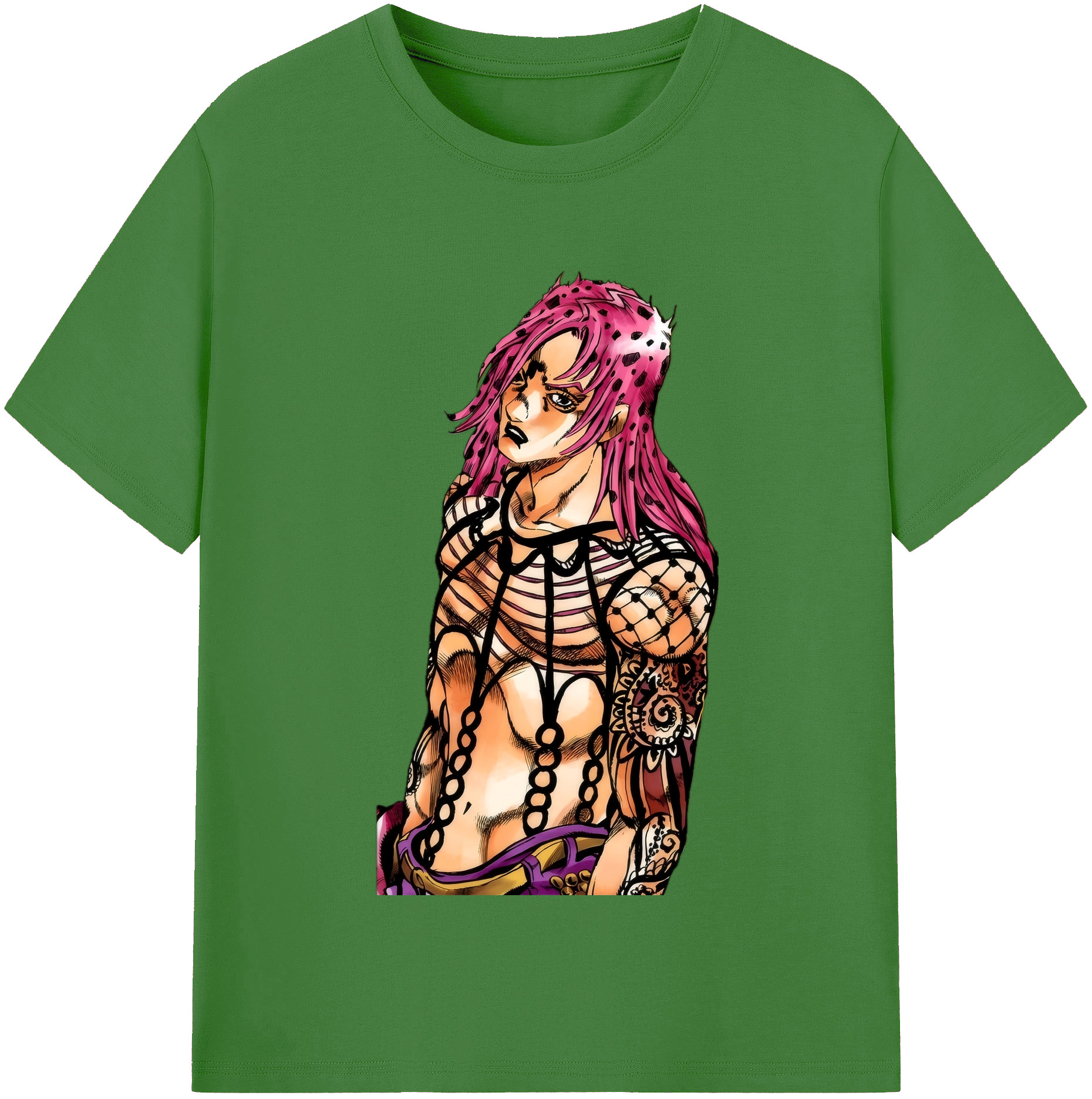 （画像用） ジョジョの奇妙な冒険 ビネガー?ドッピオ JoJo's Bizarre Adventure Vinegar Doppio レディースカジュアルプリントTシャツ（綿100％）